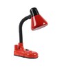 Red Metal Shade Study Lamp With Red Base