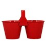 Red Metal Table Top Planters