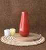 Red Metal Table Vase