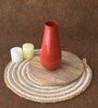 Red Metal Table Vase