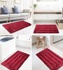 Red Microfiber 16x24 Inches Ultra Soft Bath Mat