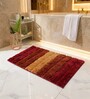 Red Microfiber 24x16 Inches Anti-Skid Bath Mat