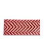 Red Microfiber 55 x 22 Inches Machine Made Floor Runner