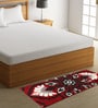 Red Microfiber 55 x 22 Inches Machine Made Floor Runner