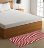 Red Microfiber 55 x 22 Inches Machine Made Floor Runner