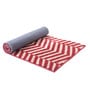 Red Microfiber 55 x 22 Inches Machine Made Floor Runner