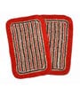 Red Microfiber AntiSkid 16 X 24 Inches Bath Mat