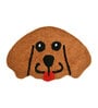 Mustard Dog Shaped Microfiber AntiSkid 18 X 28 Inches Dog Shaped Bath Mat