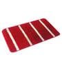 Red Geometric Microfibre 15 x 23 Inches Anti Skid Door Mat
