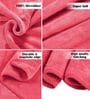 Red Microfiber Solid 450 GSM Bath Towel