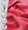 Red Microfiber Solid 450 GSM Bath Towel