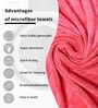 Red Microfiber Solid 450 GSM Bath Towel