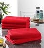 Set of 5 Red Microfibre 250 GSM Bath Towels