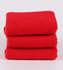 Red Microfibre 250 GSM Hand Towels (Set Of 3)