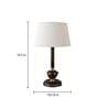Red Natural Fiber Shade Table Lamp With Copper Base