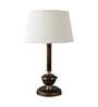 Red Natural Fiber Shade Table Lamp With Copper Base
