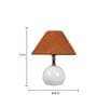 Red Natural Fiber Shade Table Lamp With White Base
