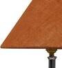 Red Natural Fiber Shade Table Lamp With White Base
