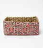 Red Natural Fibre Hamper Fruit Basket