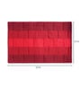 Red Geometric Polyester 23 x 15 Inches Anti Skid Door Mat
