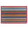 Red Nylon Geometric 23X15 Inch Antiskid Door Mat
