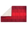 Red Geometric Polyester 23 x 15 Inches Anti Skid Door Mat