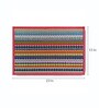 Red Nylon Geometric 23X15 Inch Antiskid Door Mat