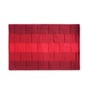 Red Geometric Polyester 23 x 15 Inches Anti Skid Door Mat