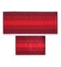 Red Nylon Geometrical Machine Made Runner(55 x 22 inch) and Doormat(15x23 inch) combo