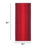 Red Nylon Geometrical Machine Made Runner(55 x 22 inch) and Doormat(15x23 inch) combo