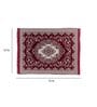 Red Chenille Vintage 4 x 6 Feet Machine Made Carpet