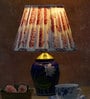 Red Paisley Block Print Pleated Empire Lampshade