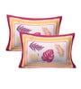 Red Patterned 144 TC 100% Cotton (Set of 2) Pillow Covers