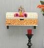 Red Pine Wood Pooja Mandir Without Door