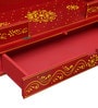 Red Pine Wood Pooja Mandir Without Door