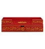 Red Pine Wood Pooja Mandir Without Door