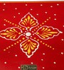Red Pine Wood Pooja Mandir Without Door