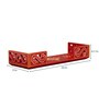 Red Pine Wood Pooja Mandir Without Door