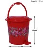 Red Plastic 10 L Pedal & Push 1 Pc Dustbin