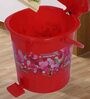 Red Plastic 10 L Pedal & Push 1 Pc Dustbin