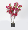 Red Plastic Artificial Plant With Pot