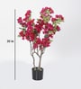 Red Plastic Artificial Plant With Pot