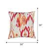 Red Poly Cotton Abstract 16x16 inches Cushion Covers (1pc)