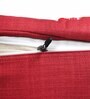 Red Poly Cotton Abstract 16x16 inches Cushion Covers (1pc)
