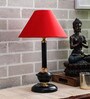 Red Poly Cotton Table Lamp