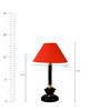 Red Poly Cotton Table Lamp
