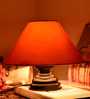 Red Poly Cotton Table Lamp