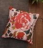 Red Abstract Fabric 16 x 16 Inches Cushion Cover
