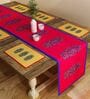 Ava (12x18) Red & Blue Poly Cotton (Set of 6) Table Linen Set