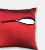 Red Floral Poly Cotton 12 x 12 Inches Cushion Covers (Set of 8)